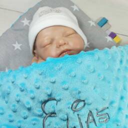Two-Layer Baby Blanket With Name Cotton 75x100 - 900112 - thumbnail 3