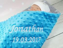 Two-Layer Baby Blanket With Name Cotton 75x100 - 900112 - thumbnail 1