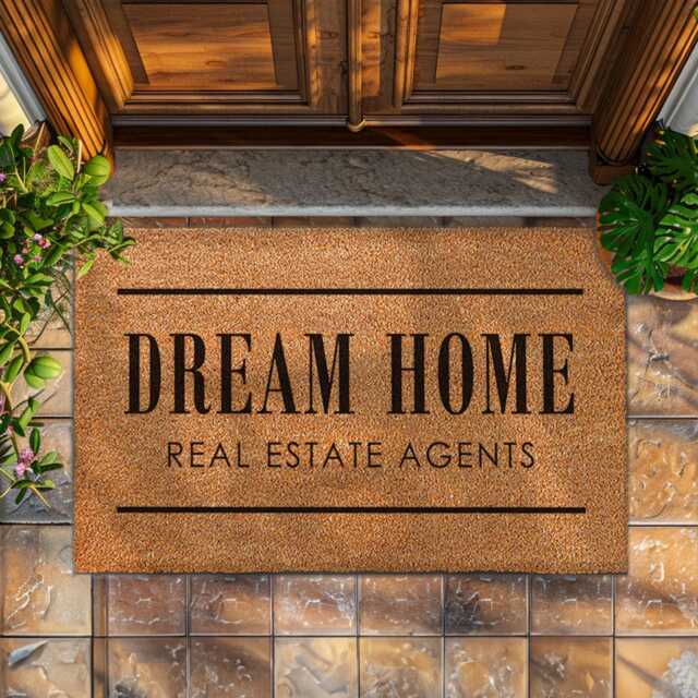 Custom Realtor Doormat - Personalized Housewarming Gift New Home Closing Welcome Real Estate Agent - image 1