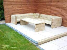 Garden Corner Sofa. Chunky Sleeper Style