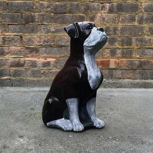 Outdoor Bulldog Sculpture Concrete Boxer Dog Statue Cement Animal Decoration Handmade Ornament Dog Lover Gift Garden & Home Art - image 1