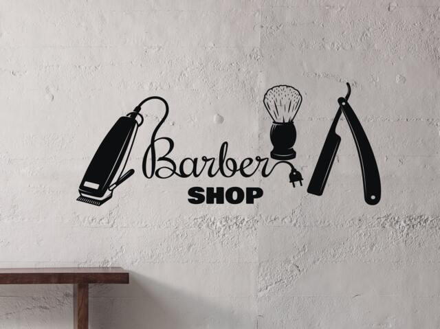 Barbershop Wall Decal. Barber Shop Sign. Man Salon Haircut. Logo Sticker. Beauty Decor. Sweet Hipster. Art Vinyl R27 - image 1