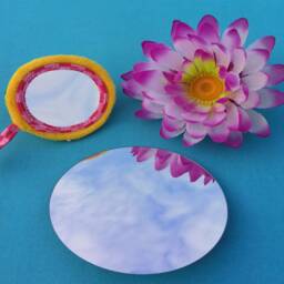 Dollhouse Mirror Sheet Unbreakable Plastic, Sewing Craft - 2-3 Pcs - thumbnail 4