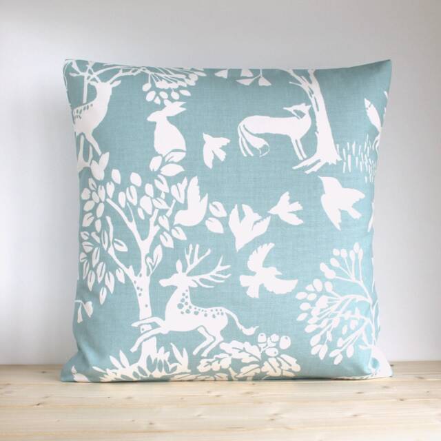Glade Blue Haze Pillow Cover Scandinavian Cotton Cushion Cover - image 1