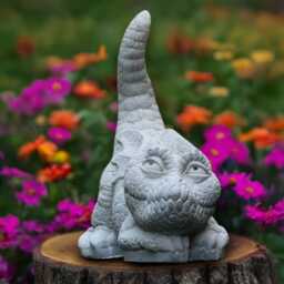 Stone Dragon Statue Concrete Sculpture Gothic Animal Decoration Handmade Art Dragon Lover Gift Yard - thumbnail 2
