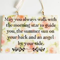 Blessing Quote Sentiment Plaque Angel Prayer Sign Thinking Of You Meaningful Family Friends Gift - thumbnail 2