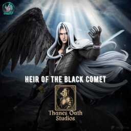 Heir Of The Black Comet - Silver Haired Villain Dark Fantasy One Winged Angel Sephiroth Resin Figure 16K - thumbnail 1