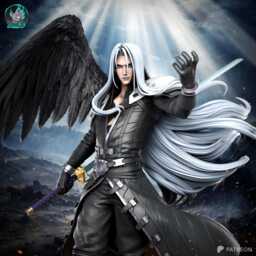 Heir Of The Black Comet - Silver Haired Villain Dark Fantasy One Winged Angel Sephiroth Resin Figure 16K - thumbnail 2