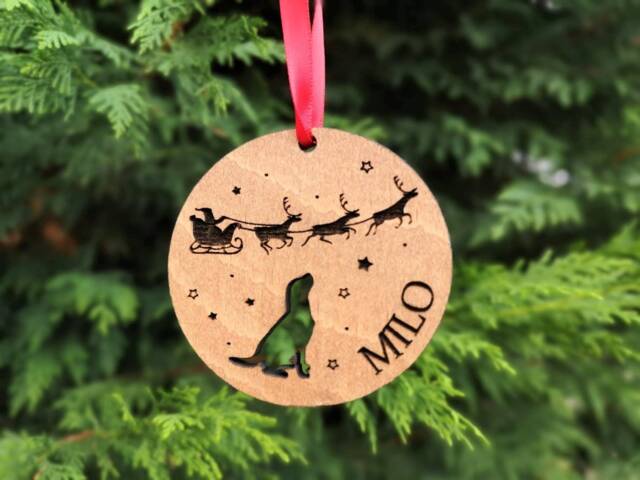 Personalised Dog Christmas Bauble, Decoration, Pet Lover Gift, Tree Ornament, Hanging Ornament - image 1