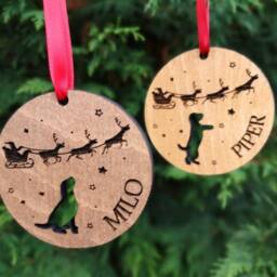 Personalised Dog Christmas Bauble, Decoration, Pet Lover Gift, Tree Ornament, Hanging Ornament - thumbnail 2