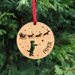 Personalised Dog Christmas Bauble, Decoration, Pet Lover Gift, Tree Ornament, Hanging Ornament - thumbnail 3