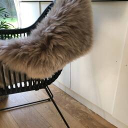 Dusky Taupe Sheepskin Rug, Throw, Muted Tones, Interior Accessories, Home Decor , Chair Cover, Bed Throw - thumbnail 2