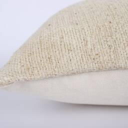 Kilim Lumbar Pillow Cover Turkish Wool Cushion, 12x24 - thumbnail 4