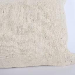 Kilim Lumbar Pillow Cover Turkish Wool Cushion, 12x24 - thumbnail 2