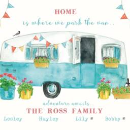 A4 Personalised Vintage Caravan Print, Camping Gift, Caravan Accessories, Summer Holidays - thumbnail 2
