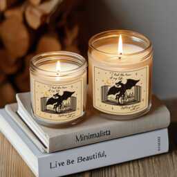 I Had The Time Of My Life Candle, Fighting Dragons With You Long Live Book Themed Candles, Fantasy Eras Tour - thumbnail 2