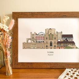 York Skyline Print, Cityscape, Wall Art, Gift, Illustration, Poster, Travel - thumbnail 3