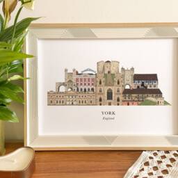 York Skyline Print, Cityscape, Wall Art, Gift, Illustration, Poster, Travel - thumbnail 2