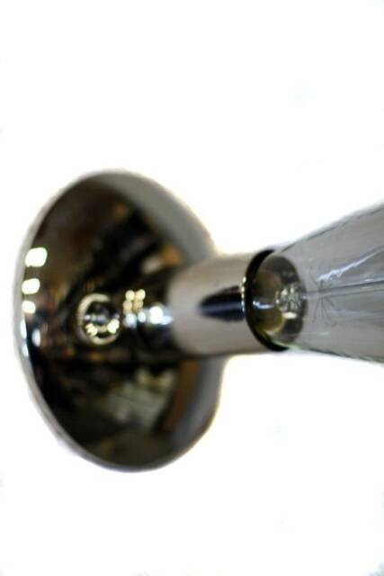 Polished Nickel Simple Mid Century Modern Edison Sconce/Flush Mount Light Fixture - Exposed Bulb Led Antique Bulb Sconce - image 1