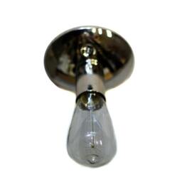 Polished Nickel Simple Mid Century Modern Edison Sconce/Flush Mount Light Fixture - Exposed Bulb Led Antique Bulb Sconce - thumbnail 2