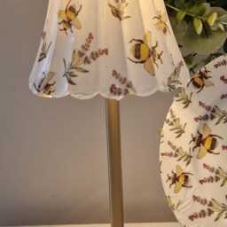 Beautiful Decoupaged Lavender & Bee Usb Rechargeable Table Lamp. Indoor/Outdoor Matching Picture Plate Available.hand Decorated - thumbnail 2