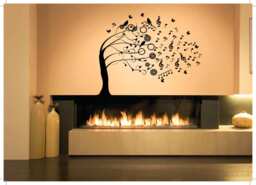 Family Trees With Birds & Music Notations Wall Decals Quote Home Decor Art Stickers Living Room Decoration - thumbnail 1
