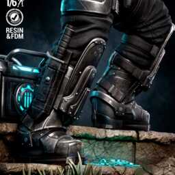 The Unbreakable Gear - Soldier Statue Gaming War Torn Hero Marcus Fenix Resin Figure 16K - thumbnail 4