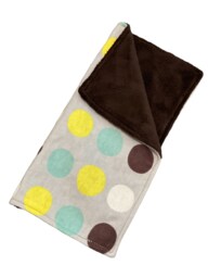 Polka Dot Lovey Blanket Soft Cotton Flannel Security Buddy For Baby Shower Gift - thumbnail 1