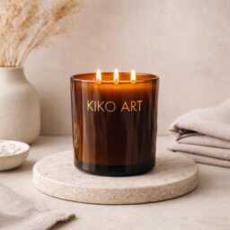 Aromatherapy Soy Candles - 720G Amber Candle Cotton Wick Hand-Poured, All-Natural Scents For Relaxation & Bliss