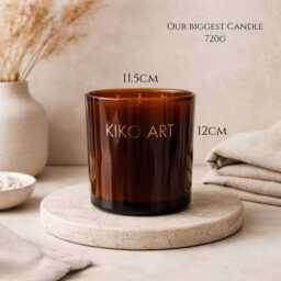 Aromatherapy Soy Candles - 720G Amber Candle Cotton Wick Hand-Poured, All-Natural Scents For Relaxation & Bliss - thumbnail 2
