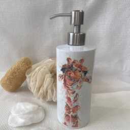 Giraffe Watercolour Design, Liquid Soap Pump Dispenser, By Wildlife Artist Sandi Mower - thumbnail 3