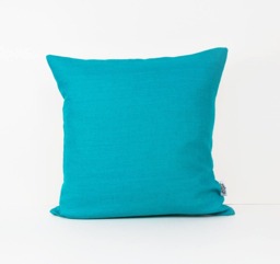Teal Linen Cushion Cover Teal Pillow 20x20, Organic Throw Boho, Pillowcase Envelope, Decorative Pillows