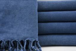 "Turkish Bath Towel, Pool Towel, Sauna Towel, Navy Blue Towel, Peshtemal Towel, Stone Washed Towel, 33""x65"
