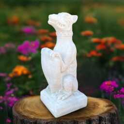 Large Guardian Dog Statue Medieval Hound Sculpture Gothic Decor Handmade Animal Ornamen Castle Protector Figurine Dog Lover Gift - thumbnail 1