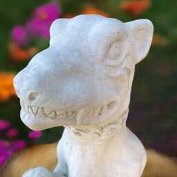 Large Guardian Dog Statue Medieval Hound Sculpture Gothic Decor Handmade Animal Ornamen Castle Protector Figurine Dog Lover Gift - thumbnail 2