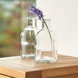 Vintage Style Glass Bud Vases Eclectic Floral Centerpiece - thumbnail 3