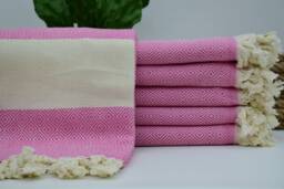 100x180 cm Fuchsia Towel Organic Cotton Diamond Tablecloth Hand-Loomed Turkish Beach Blanket Gym Bridesmaid Gzd-Elms - thumbnail 1