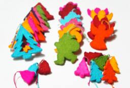 Felt Ornament, Christmas Hanging, Tree Angel, Tree, Bell, Santa, Decor