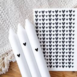 Candle Tattoos Various Motifs - Water Slide Film Decorating Candles Sayings Lucky Light Favorite Person Wish - thumbnail 1