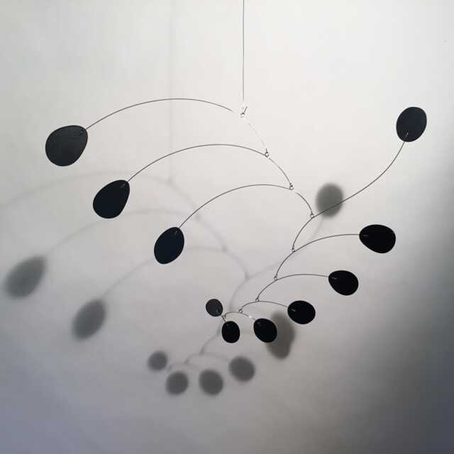 "steel & Petals Xl Hanging Mobile Art Sculpture Nursery Home Decor Mid Century Modern 62""W X 36" - image 1