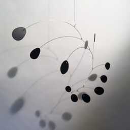 "steel & Petals Xl Hanging Mobile Art Sculpture Nursery Home Decor Mid Century Modern 62""W X 36" - thumbnail 3