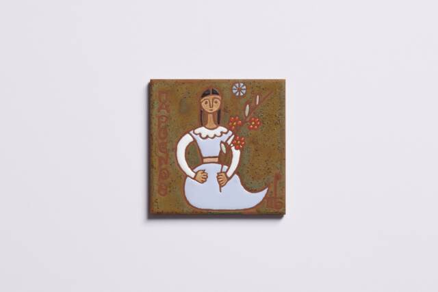 Virgo Zodiac Sign Wall Art, Hand-Painted On Ceramic Tile, Personalized Gift Astrology , Horoscope Painting, Baby Gift, Decor - image 1
