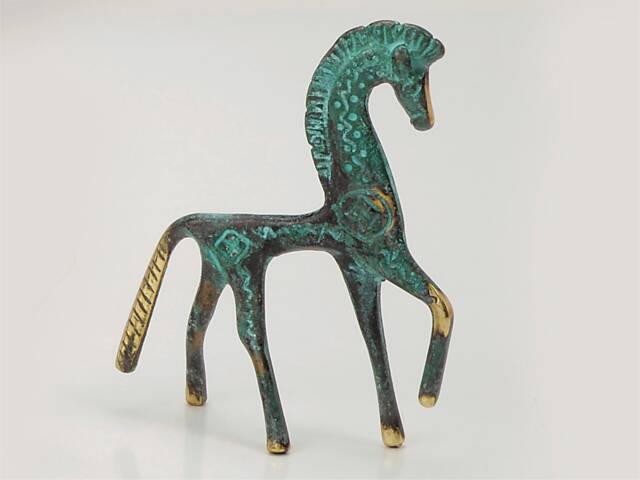 Bronze Greek Horse Statue, Ancient Mythology Art, Home Decor - image 1
