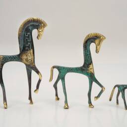 Bronze Greek Horse Statue, Ancient Mythology Art, Home Decor - thumbnail 2