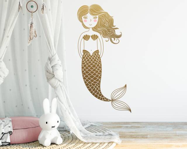 Mermaid Wall Decal - Kids Room Decal, Nursery Decor, Art, Gifts - image 1