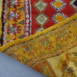 Large Moroccan Wool Rug 10x5 Ft Red Tribal Berber Carpet - thumbnail 4