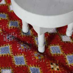 Large Moroccan Wool Rug 10x5 Ft Red Tribal Berber Carpet - thumbnail 3