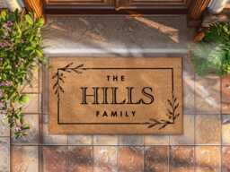 Front Entrance Doormat - Personalised Last Name - thumbnail 1