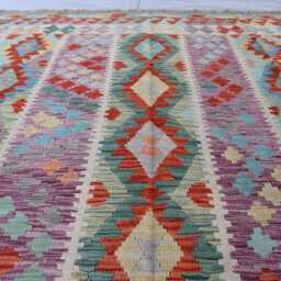 7x10 Tribal Chubi Kilim Rug, Afghan Flatweave Area Brand New Kilim, Maimana Oriental Turkmen Rug For Bedroom, Livingroom - thumbnail 3