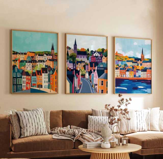 Set Of 3 Derry Posters, Northern Ireland Travel Prints, City Wall Art Set, Irish Poster Decor, Print Gift For Home - image 1